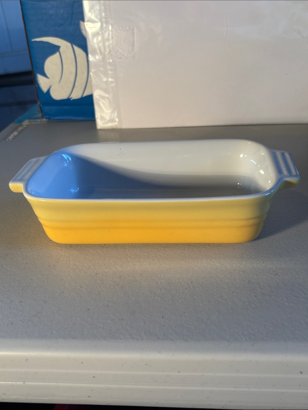 Housewares International Yellow Ombré Mini Rectangular Baker Casserole Dish